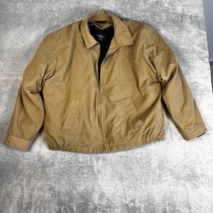 Turnbury Bomber Jacket Mens XL Vintage 90's Tan With Removable Thick Lining